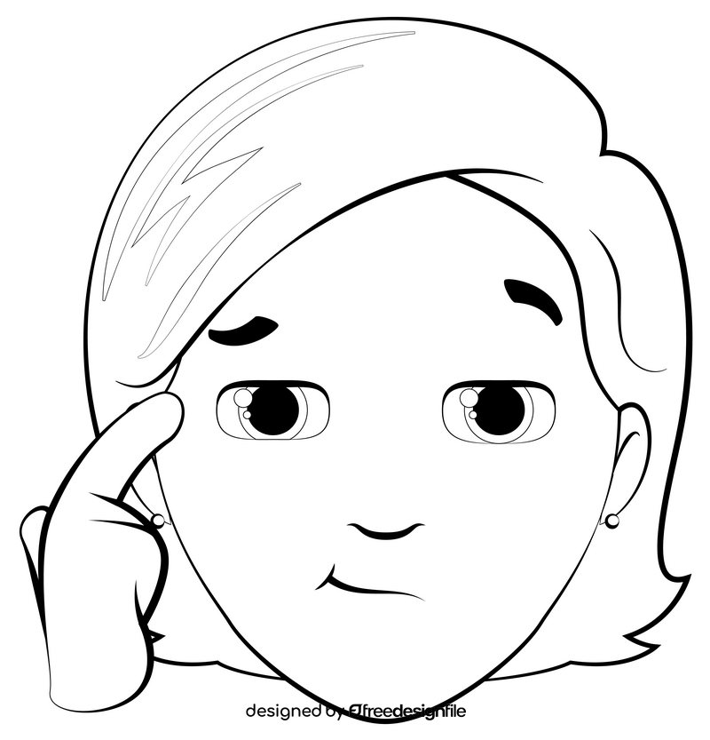 Smart black and white clipart