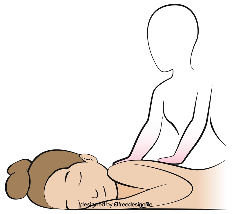 Spa massage clipart