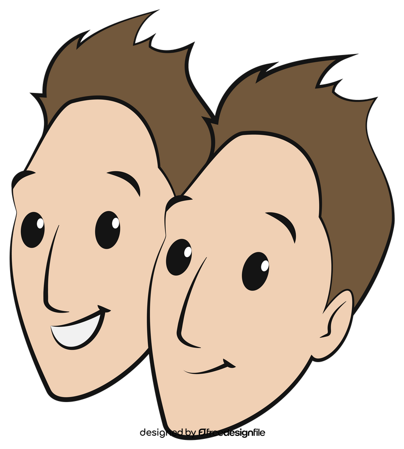 Twins brothers clipart