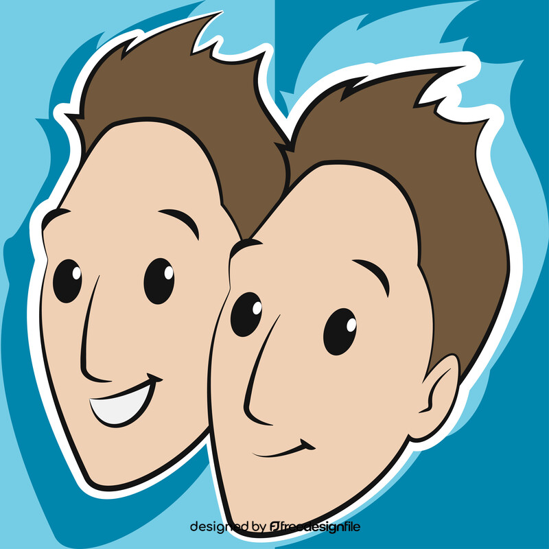 Twins brothers vector