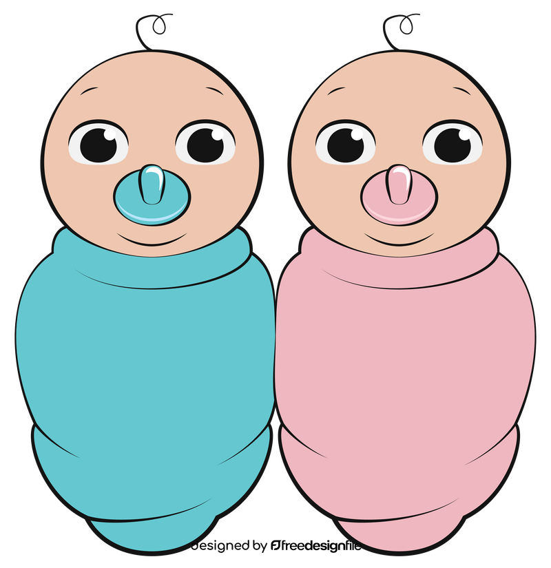 Baby twins clipart