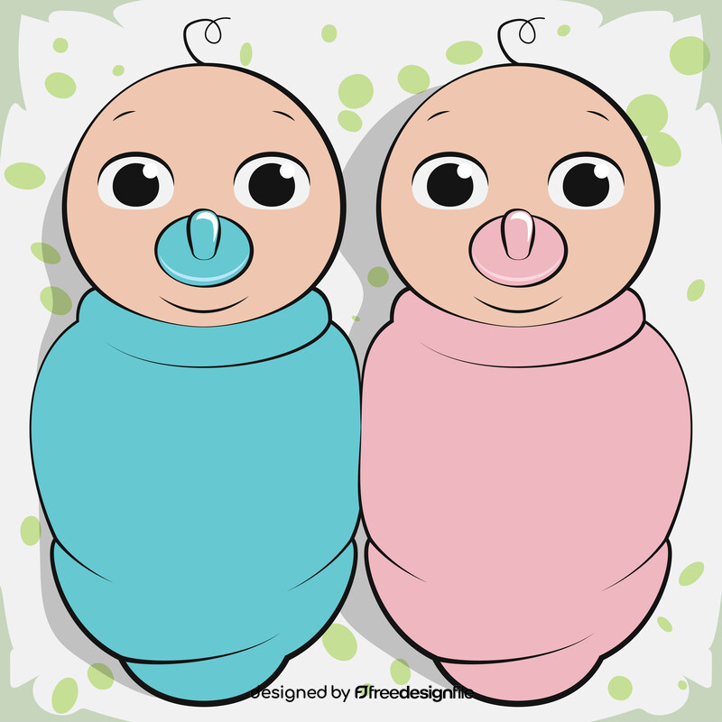 Baby twins vector