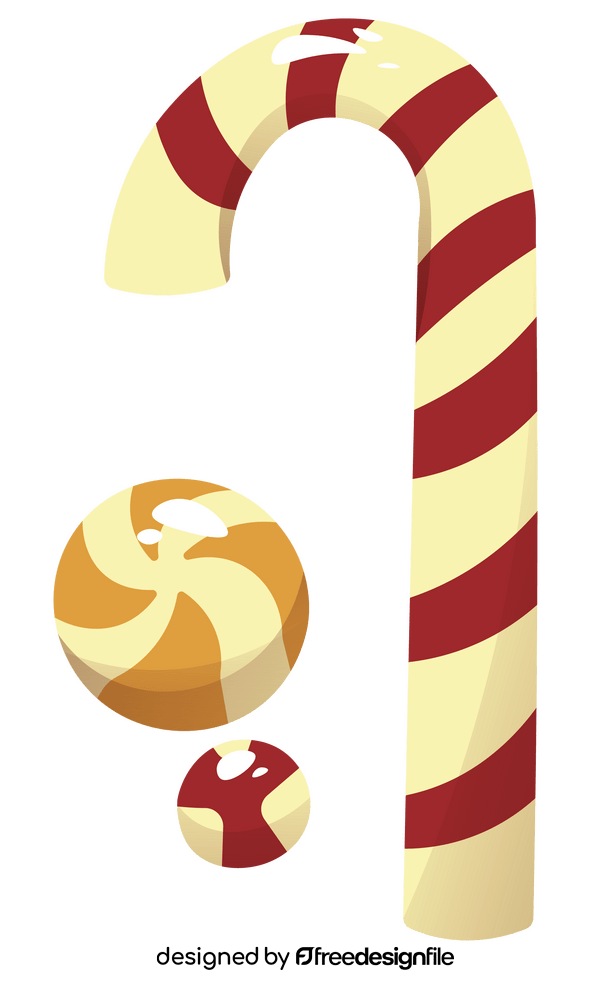 Cute candy cane clipart