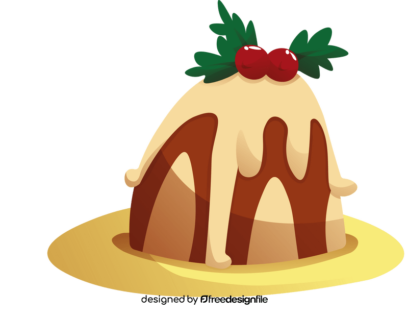 Christmas Cake cartoon clipart