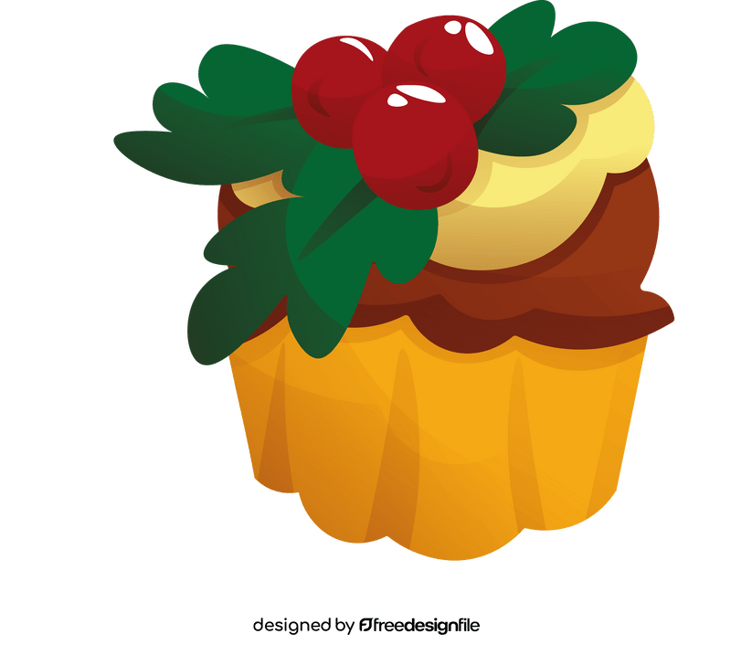 Christmas Cake Mistletoe clipart