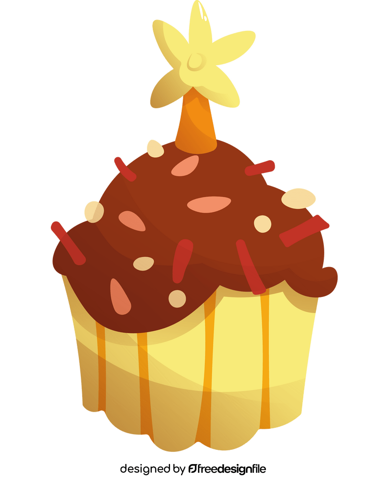 Cute Christmas cake clipart