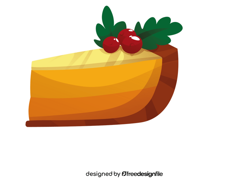 Christmas cake, piece of pie clipart