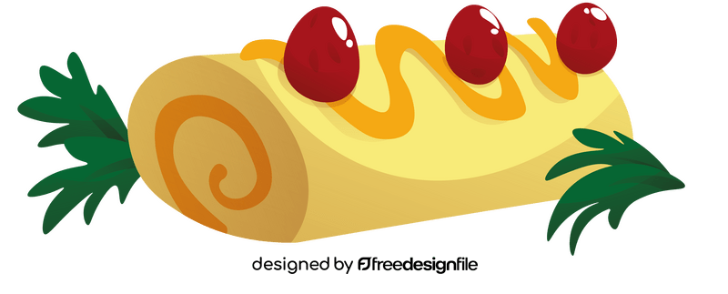 Christmas cake, roll clipart