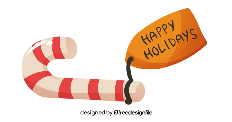 Christmas Card Candy Cane clipart