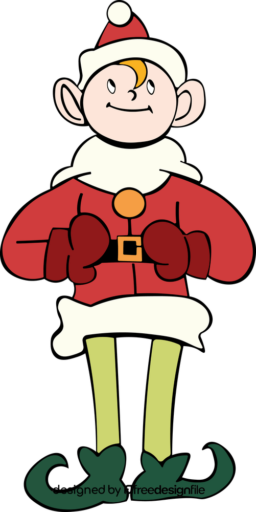 Christmas Elf cartoon clipart