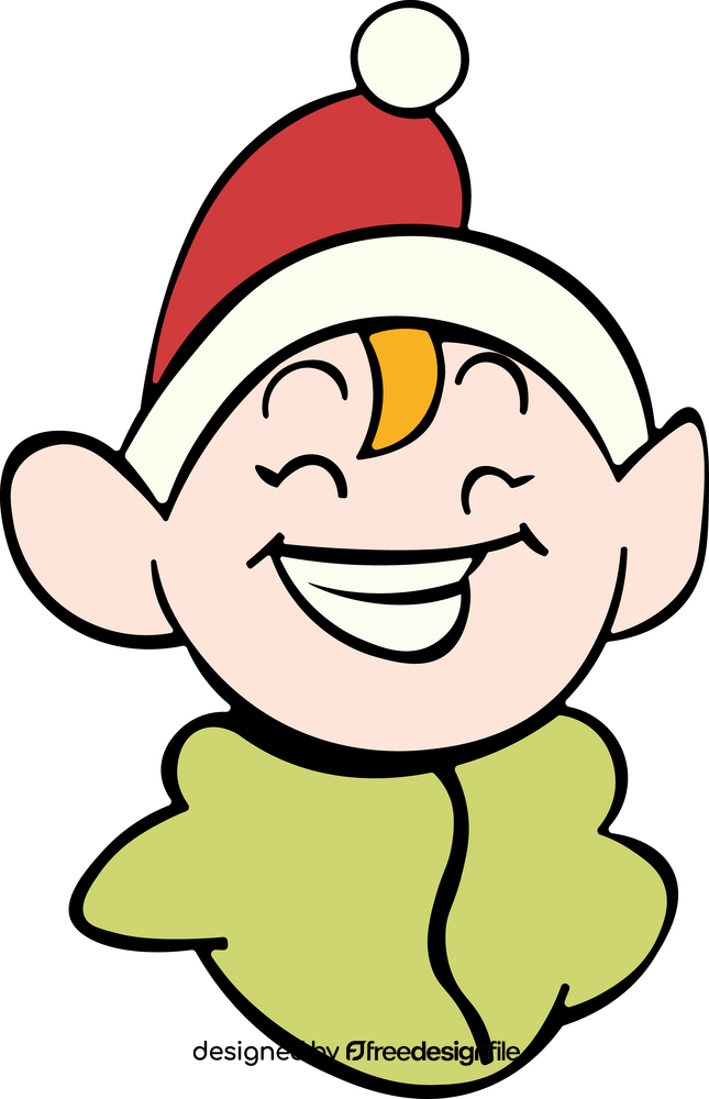 Happy christmas elf clipart