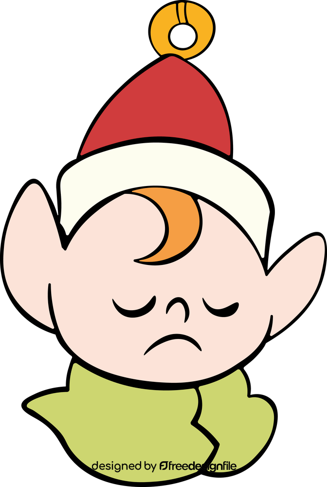 Christmas Elf sad clipart