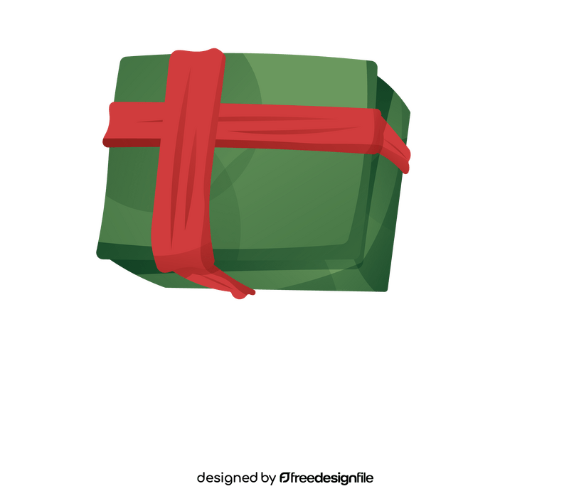 Christmas present box clipart