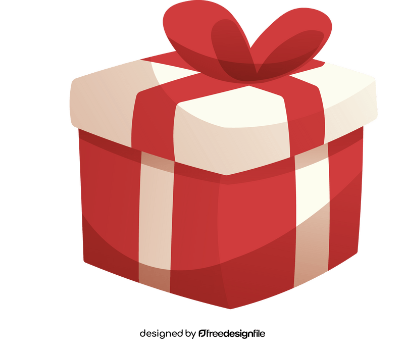 Christmas gift box clipart