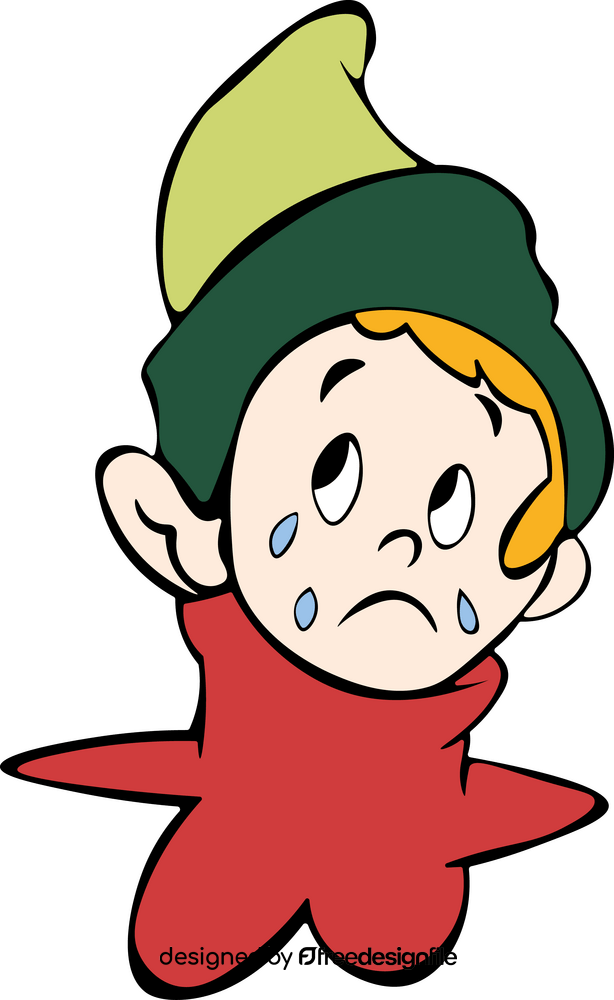 Elf on the shelf crying clipart