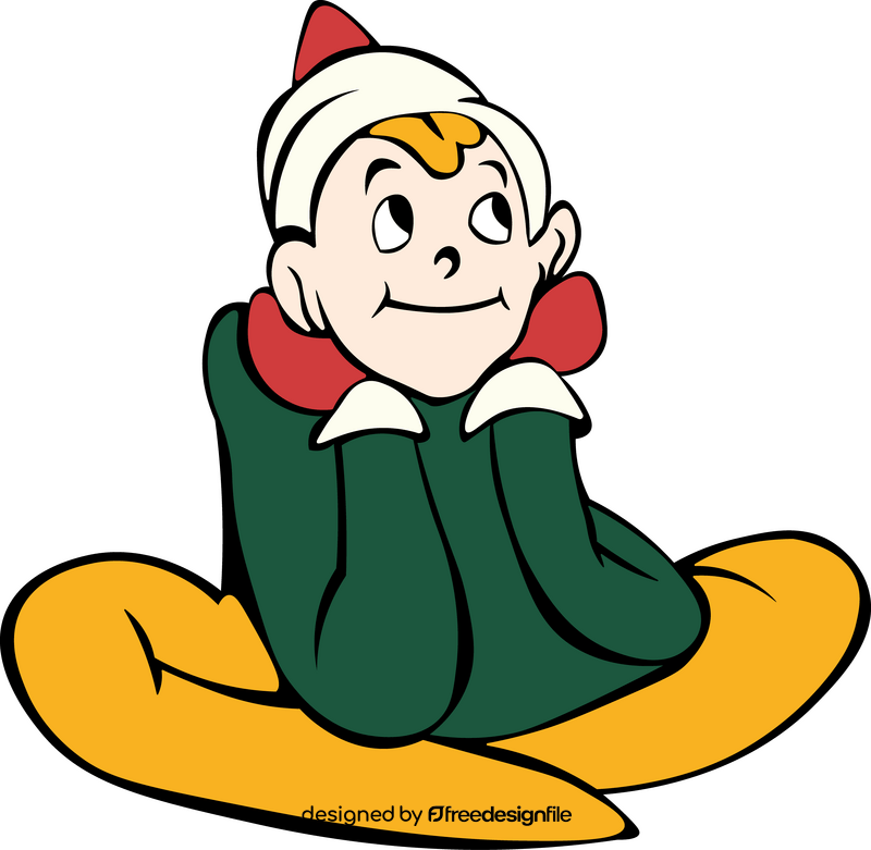 Christmas Elf on the shelf clipart