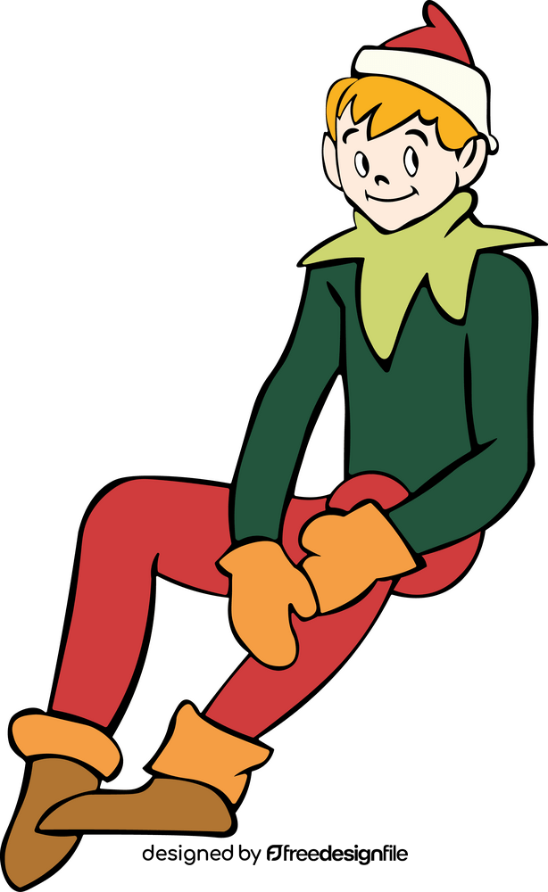 Christmas Elf on the shelf clipart