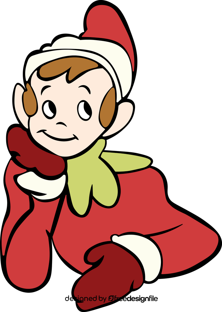 Christmas Elf on the Shelf clipart