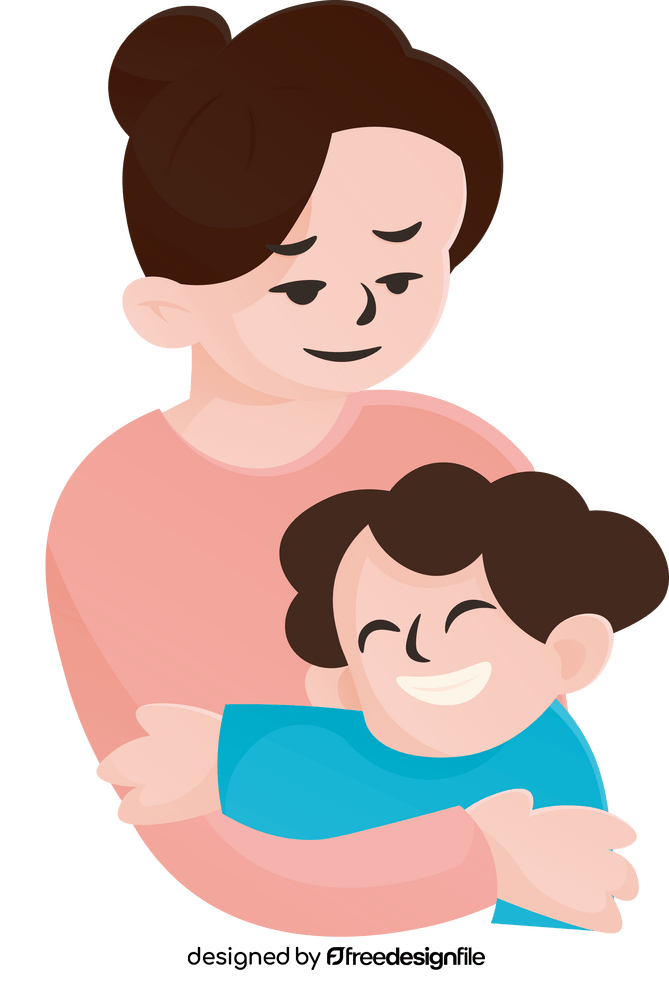 Mother hug clipart