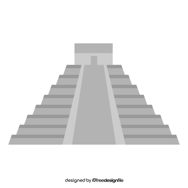 Chichen itza pyramid clipart