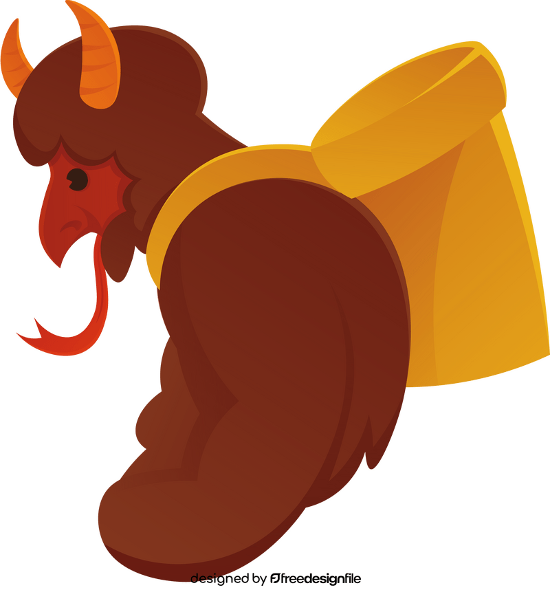 Evil Krampus clipart