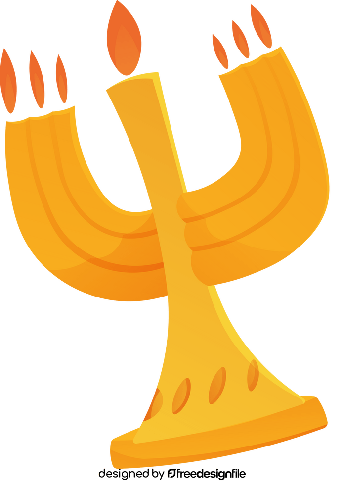 Menorah cartoon clipart