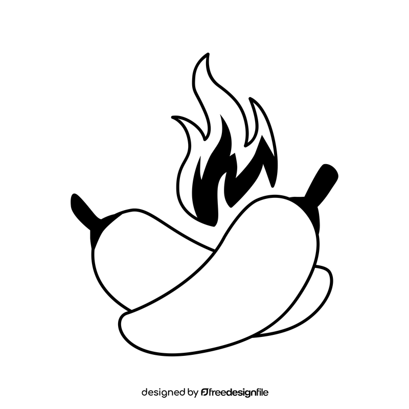 Jalapenos black and white clipart