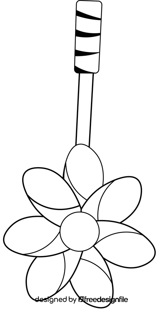 Pinwheel black and white clipart