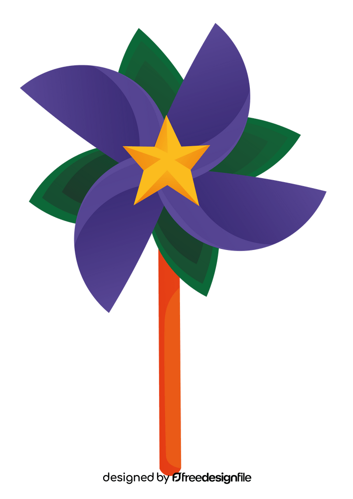 Windmill pinwheel clipart