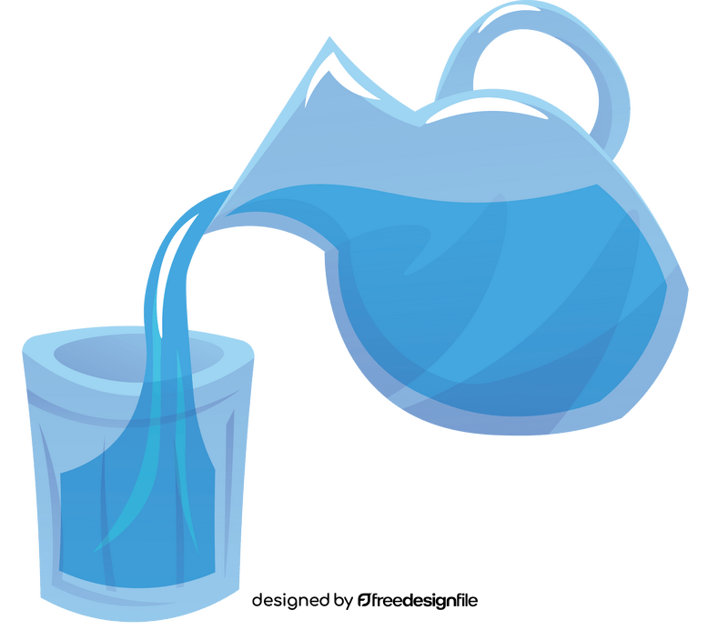 Pouring Water glass jug clipart