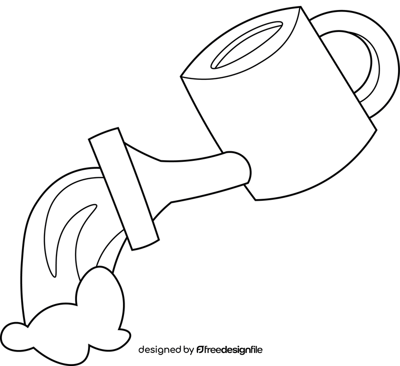 Pouring Water Cartoon Black And White Clipart Free Download