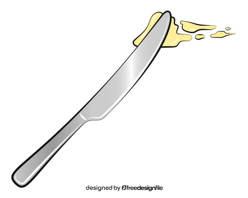 Butter knife drawing clipart