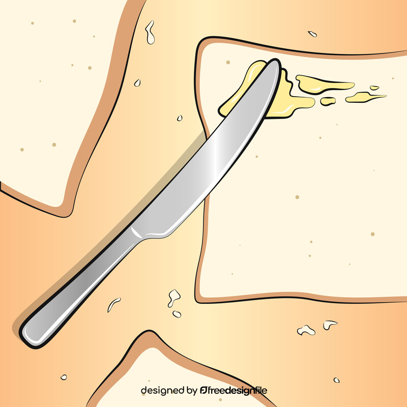 Butter knife drawing vector