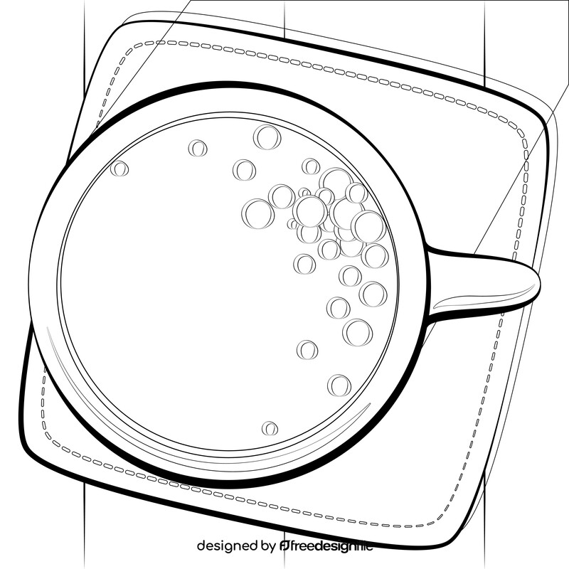 Coffee cup black and white vector