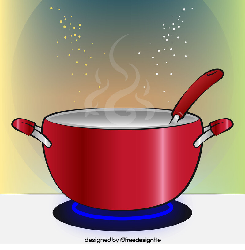 Cooking pot vector