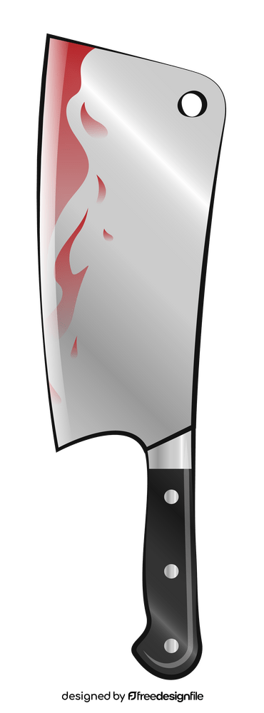 Cleaver knife drawing clipart