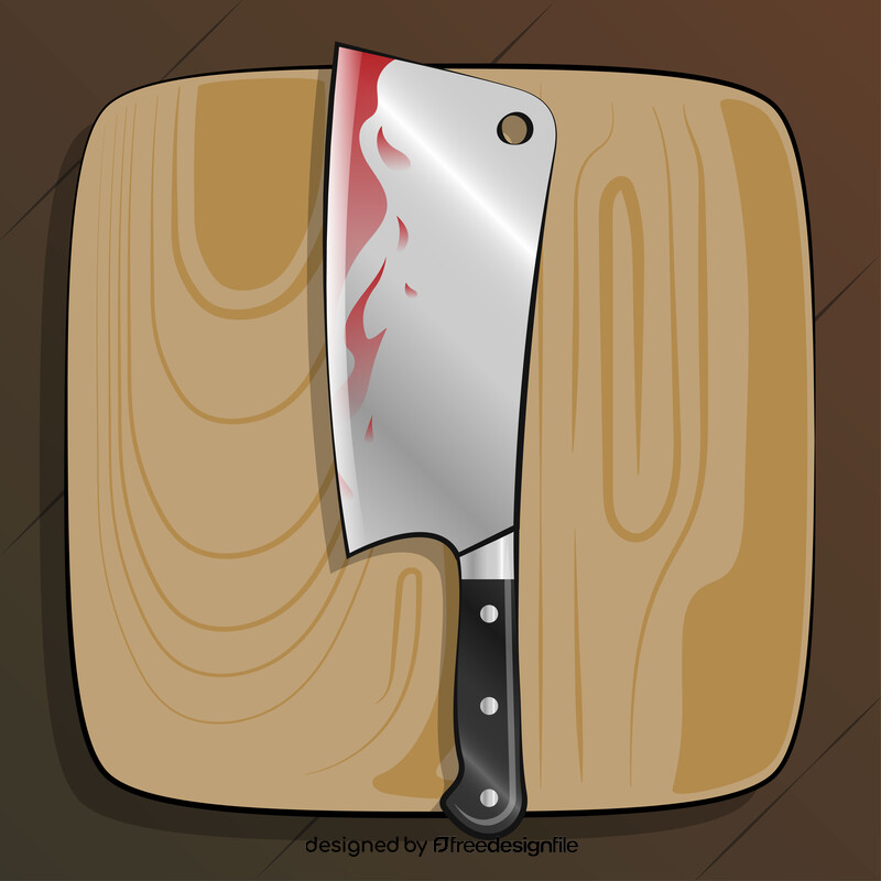 Cleaver knife drawing vector