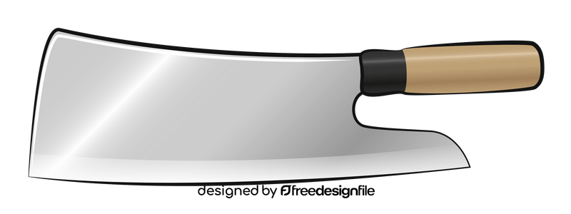 Cleaver knife drawing clipart