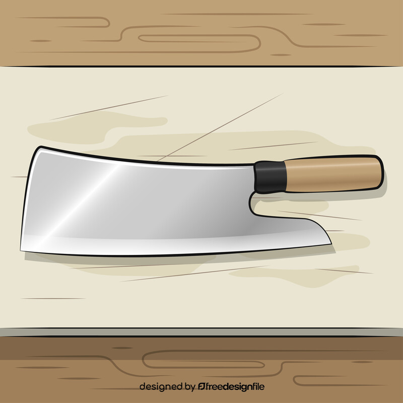 Cleaver knife drawing vector