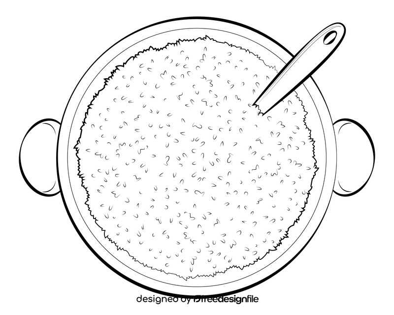 Rice cooker black and white clipart