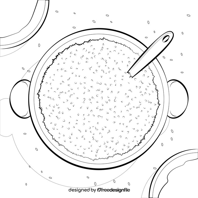 Rice cooker black and white vector