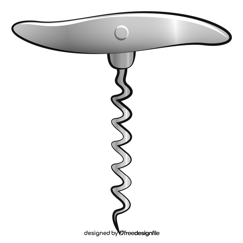 Metal corkscrew clipart