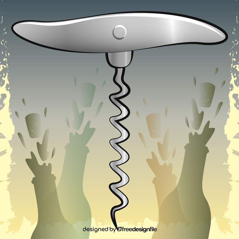 Metal corkscrew vector