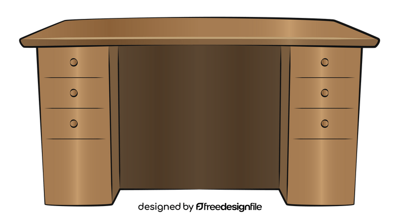 Office desk clipart