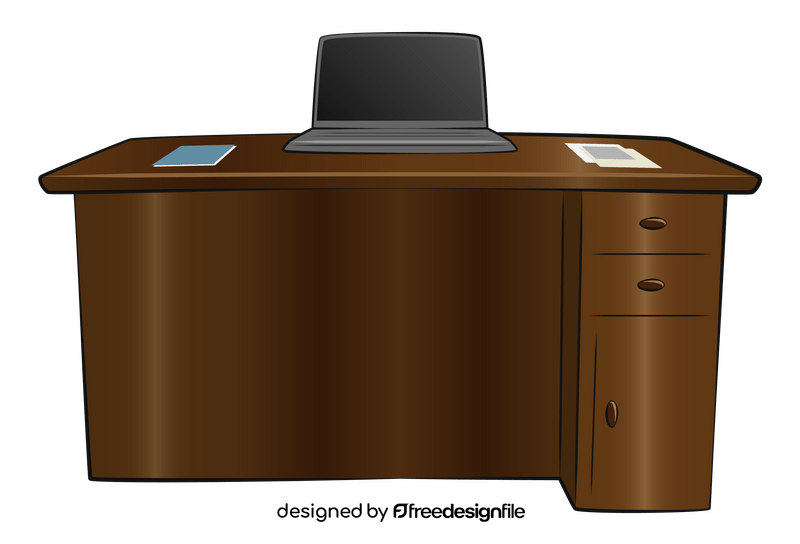 Office desk clipart