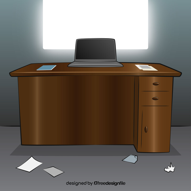 Office desk vector