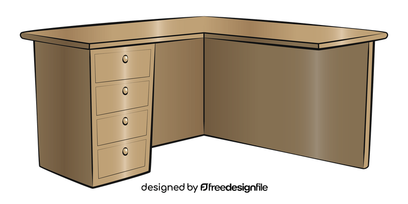 Office desk clipart