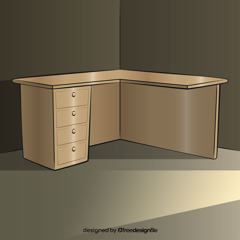 Office desk vector