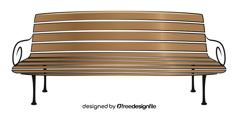 Park bench clipart