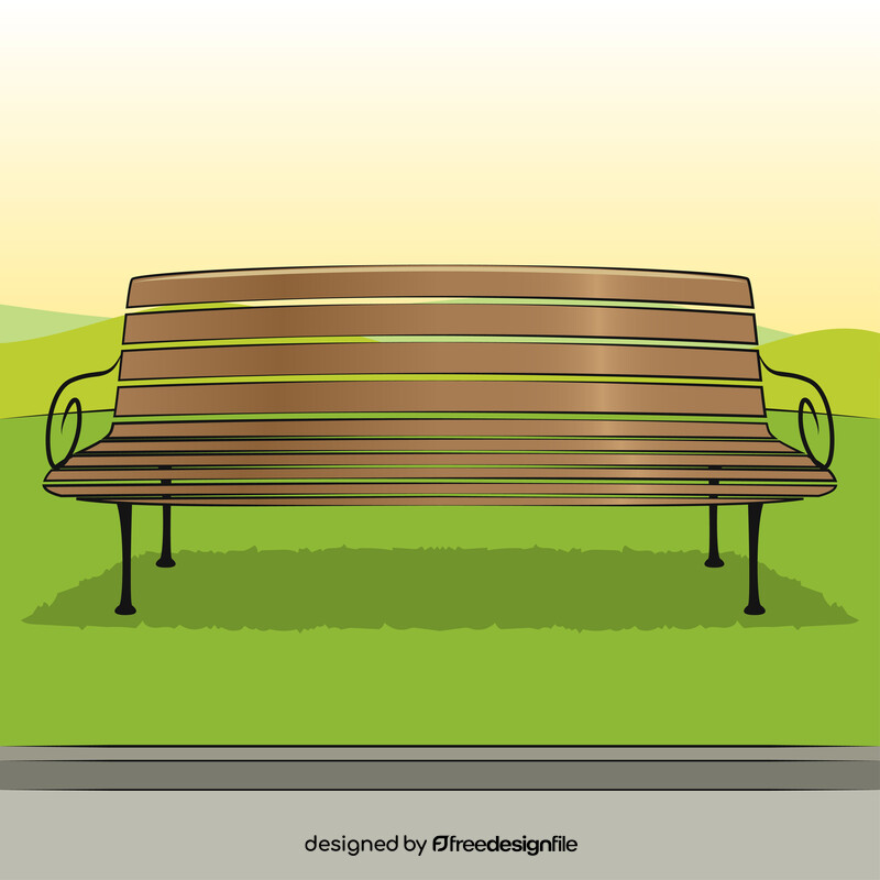 Park bench vector